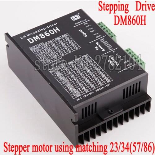 Free shipping Stepper motor driver cintroller DM860H microstep motor brushless DC motor shell for 57 86 stepper motor Nema23 34