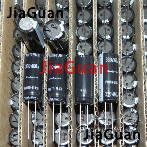 10PCS NEW RUBYCON PHOTO-FLASH 330V160UF 14X33MM Flash Electrolytic Capacitor 160uF/330V flash capacitor 160uf 330v