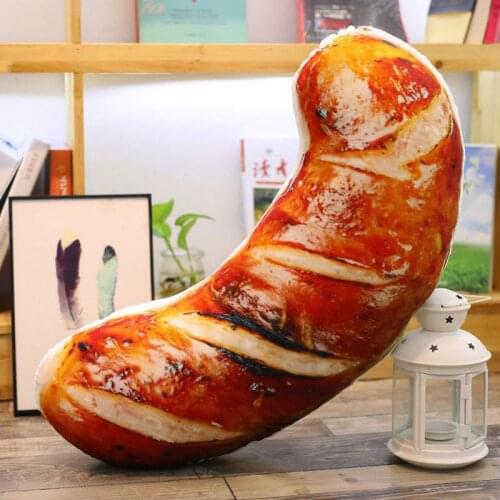 Simulation Food Chicken Leg Toy Chick Wing Drumstick Fish Hot Dog Pillow Cushion Birthday Gift and Home Decoration