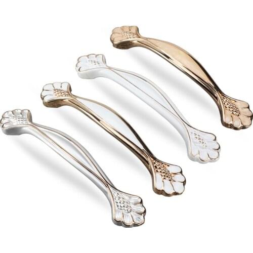 JD 10PCS Kitchen Handle Furniture Jd Amber Zinc Alloy European Gold Silver Cabinet 96mm Wardrobe Shoe