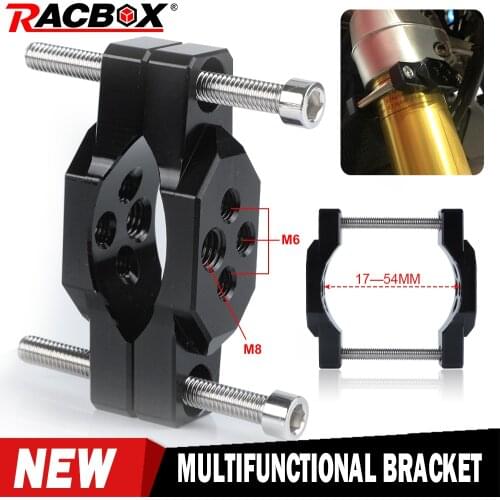 Motorcycle Headlight Bracket Light Spotlights Brackets Stent 17MM 54MM Motorbike Bracket Bumper Clamp Auxiliary Spotlight Clip