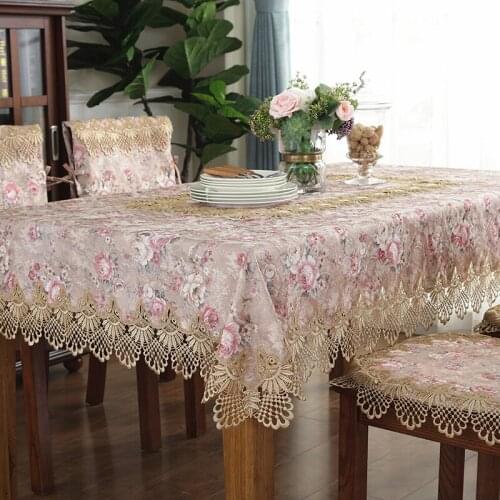 Lace Tablecloth Sofa Towel Rectangular Tablecloth TV Dust Cover Chair Cushion Protective Cover Multi-purpose Cover Towel
