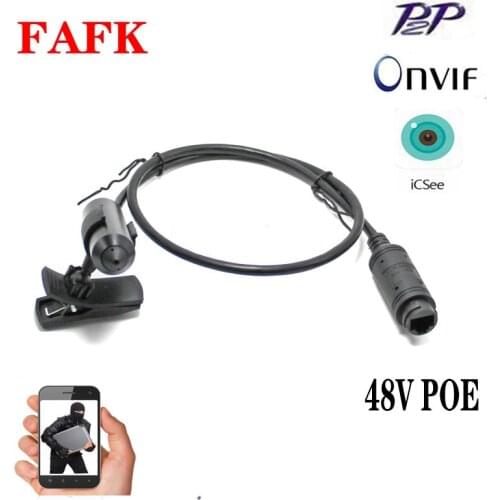 POE Mini 2MP H.265 Bullet Wired IP Surveillance Camera Miniature Probe Anti-theft Pinhole Concealed Surveillance Camera