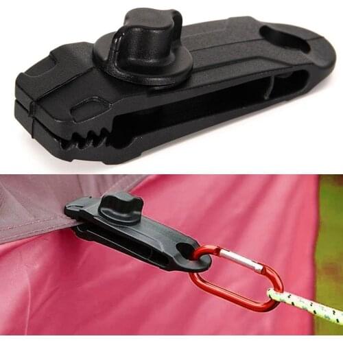 Reusable Tent Awning Canopy Clips Outdoorse Wind Rope Clamps Camping Tighten Tool