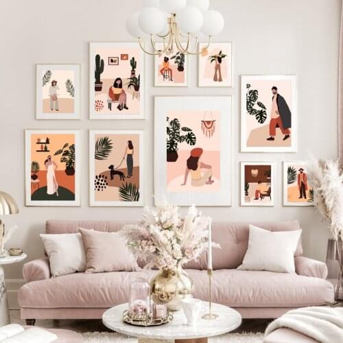 Cartoon Fashion Vintage Girls Life Poster Nordic Wall Art Canvas Painting Prints Pictures for Living Room Home Cuadros Decor