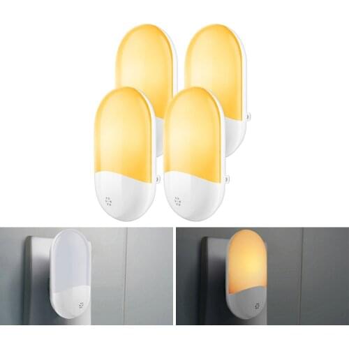 Motion Sensor Night Light Bedroom Decor Warm White LED Lamp EU/US Plug Energy-Staircase Smart Lighting for Closet Living Room