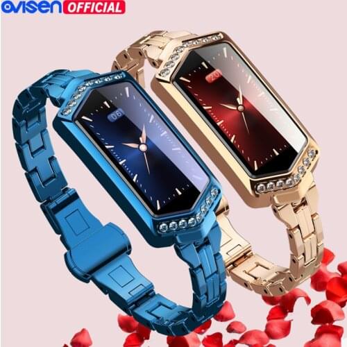 OVISEN B78 Smart Watch Lady IP67 Waterproof Heart Rate Monitor Metal Strap Fitness Bracelet Fashion Smart Watch for Android IOS