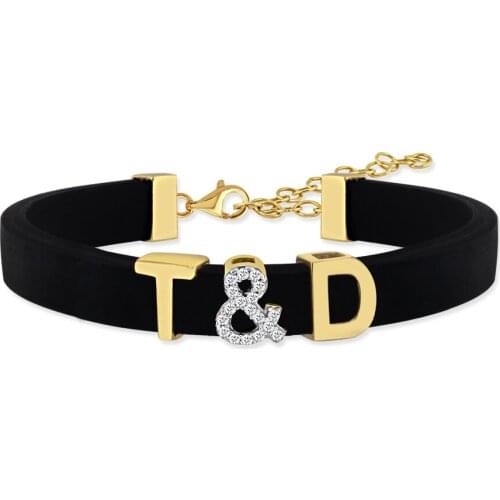 Personalized Head Letter Rubber Watchband Silver Women Bracelet DN297A