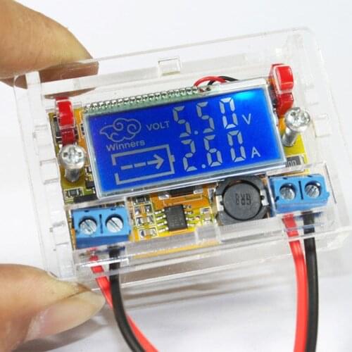 LCD Step Down Power Module DC-DC 5-23V To 0-16.5V Adjustable Buck Voltage Regulator Module Dual LCD Display 3A Buck Converter