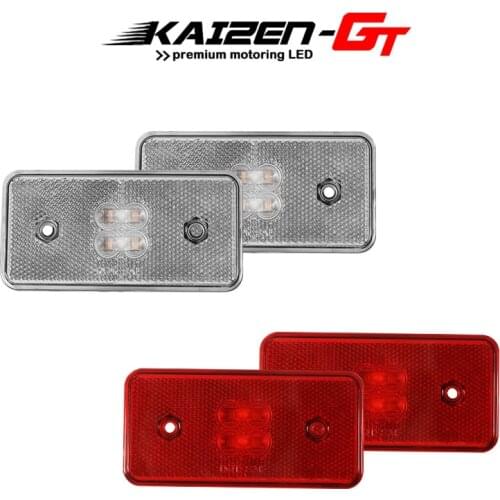 Clear/Red Lens Amber/Red LED Replace Car Side Marker Lights For 2002-2014 Mercedes W463 G-Class G500 G550 G55 Side Fender Lights