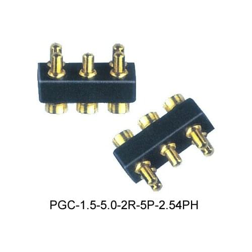 POGO Factory direct sale 5 pin 5p connector Spring needle Large current Gold plated pin PGC-1.5-5.0-2R-5P-2.54PH
