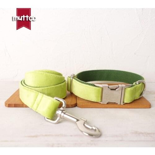 MUTTCO pet dog ID tag collar leash ACOCADO self-design adjustable puppy nameplate collar 5 sizes UDC110