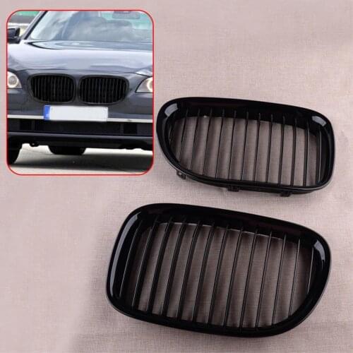 2Pcs Front Bumper Kidney Grill Grille 51117184151 51117184152 Fit For BMW 7 Series F01 F02 F03 F04 2009-2011 2012 51137203197