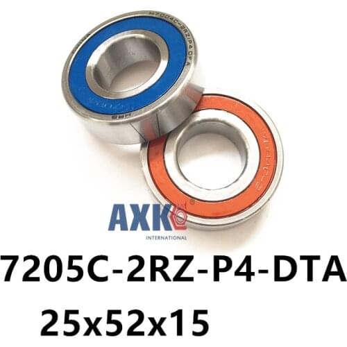KOYO NSK 1 Pair Axk 7205 7205c-2rz-p4-dta 25x52x15 Sealed Angular Contact Bearings Speed Spindle Cnc Abec 7 Engraving Machine