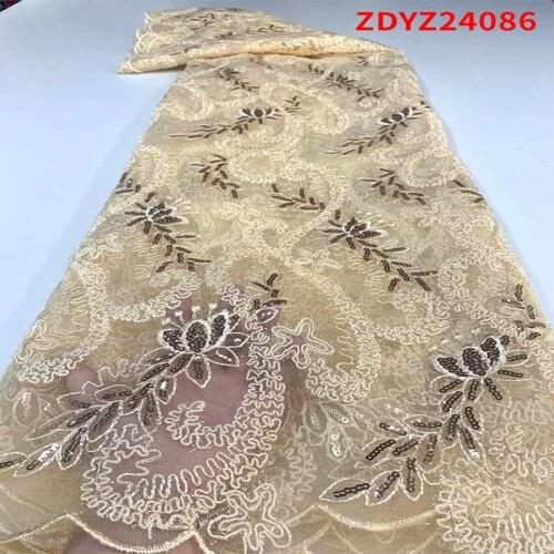 Mesh Lace Fabric High Quality Cord African Multicolor Embroidery French Lace Fabric For Sewing Clothes ZDY08