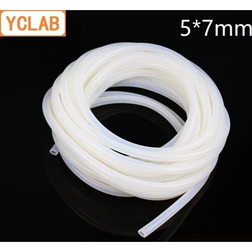 YCLAB 5*7mm Silicone Tube Silica Gel Hose Flexible Rubber Water Pipe