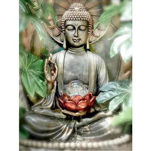 Buddha statue Diamond Painting portrait Religion Round Full Drill Nouveaute DIY5D Mosaic Embroidery Cross Stitch home decor gift