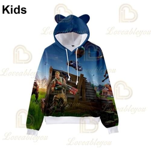 Streetwear Kids Hoodies Shooting for Teen Girls Game 3d Battles Men and Women Harajuku Sweatshirt Long Sleeve Tops Teen Clothes