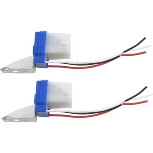 2Pcs Auto on Off Street Light Sensor Switch Photo Switch 220V 10a Automatic Switch