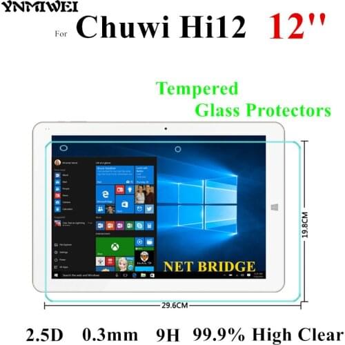 YNMIWEI Hi12 Glass Screen Protector For 12 inch Chuwi Hi12 tempered glass screen Protector 2.5D High Clear Anti-scratch
