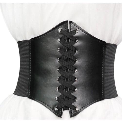 Woman Corset Wide Pu Leather Slimming Body Belts for Women Elastic High Waist Belts Cinto Sobretudo Feminin Ceinture Femme Fajas