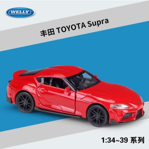 1:36 TOYOTA Supra Alloy Pull back Toys Car Model Vehicles