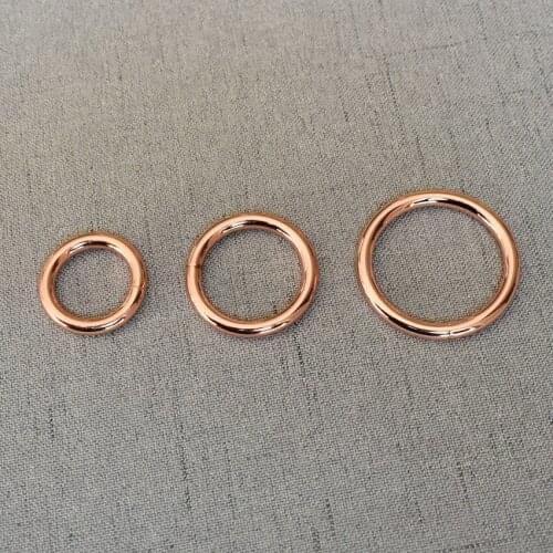 1 Pcs 20mm 25mm 32mm Rose Gold O Ring Metal Buckle For Bag Cat Dog LeashWebbing O Ring For Backpack Keychain DIY Accessory