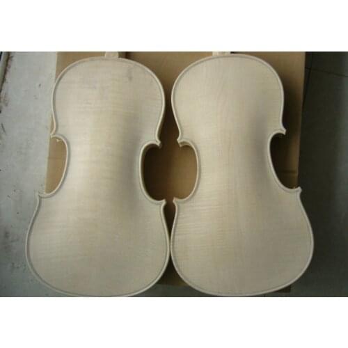 No. 10 & 11 -------2 PCS Nice flamed maple back , side , spruce top white violin 4/4 Stradi model