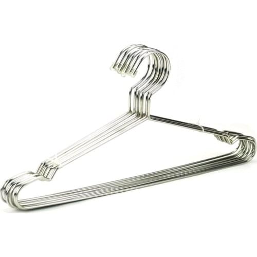 10pcs/lot New Hangers For Clothes Stainless Steel Clip Stand Hanger Pants Skirt Kid Clothes Adjustable Pinch Grip Cabide Drop