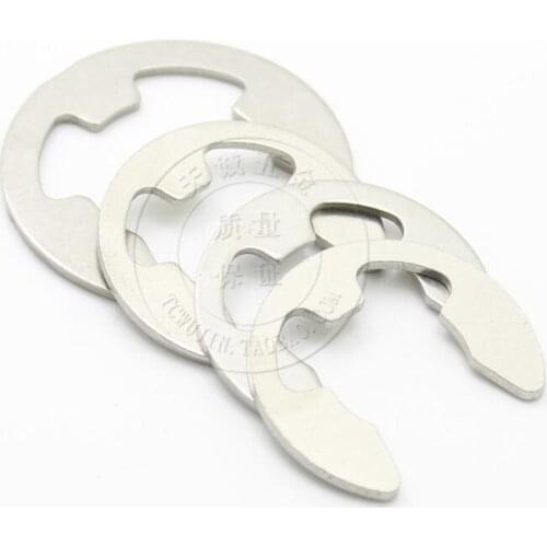 100pcs M1.5 M2 M2.5 M3 M3.5 M4 Stainless Steel E-Type Retaining Ring Washers E-Clip Opening Split Washer