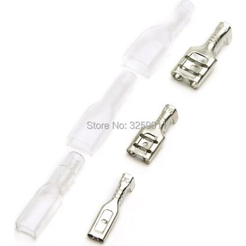 1500PCS 2.8mm/4.8mm/6.3mm Brass Boat Car Speaker Circuit Board Connector Crimp Terminal With Sheath DJ622-2.8/4.8/6.3 Kit