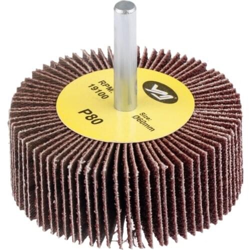 1Pc 80 Grit Sanding Flap Wheels Grinding Buffing Flap Wheels 6mm Shank Mandrel For Dremel Rotary Polishing Tools