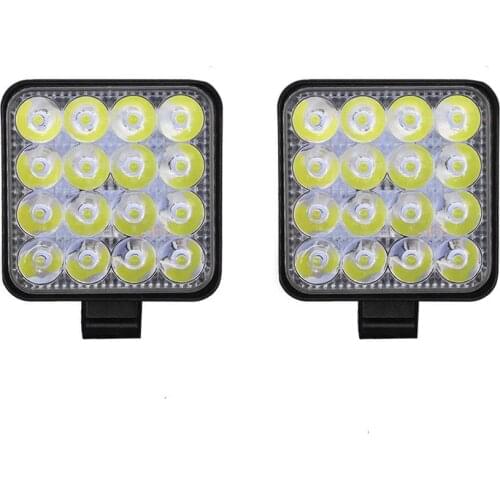 2pcs/4pcs 48W 3000LM 6000K Led Work Light Bar Flood Spot Lights Driving Lamp For Car/Motorcycle/Off-road Vehicle/Truck/Forklift