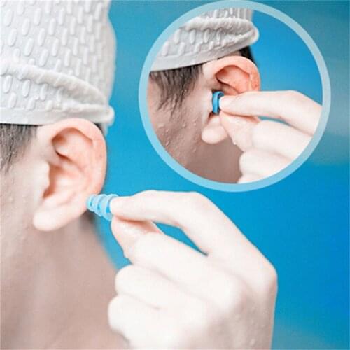 1 Pair Waterproof Silicone Sports Ear Plugs Anti Noise Reduction Earplugs Protective Comfortable For Sleep Swimming Accessories