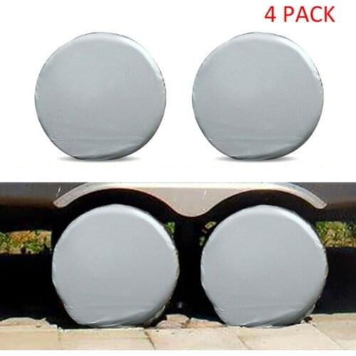 4pcs/set Veihcle Wheel Tire Cover Protector Waterproof Exterior Accessories For RV Trailer Car Truck 27-29 Inch Dia