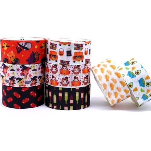 Free shipping 50 yard cartoon printed grosgrain ribbon 31367