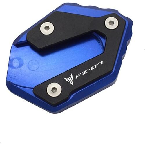 Side Stand Pads For Yamaha FZ-07 FZ 07 2014-2019 2020 SEMSPEED Motorcycle Accessories CNC Kickstand Support Plates 오토바이 스탠드