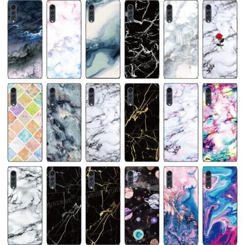 UV Printing Fashion Texture Marble Phone Case Cover For LG Velvet Clear TPU Soft Fundas