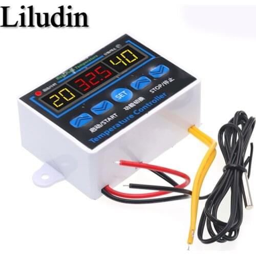 Liludin AC220V DC12C 10A Digital LED Temperature Controller Thermostat Control Switch Sensor