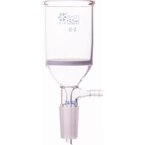 Filtration funnel,with grinding mouth sand board,Capacity 150ml,Joint 24/40,Sand board specifications G2,Bush funnel,sand board