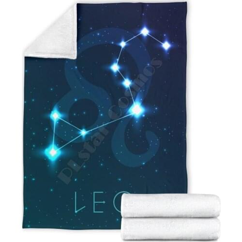 Led Zodiac fleece blanket Printed Blanket Adults/kids Fleece Blanket Sherpa Blanket 02