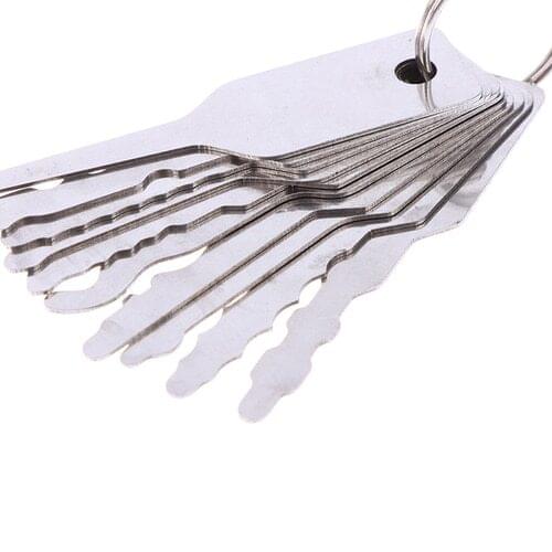 Hot sale 10pcs Stainless Jiggler Keys Dual Sided Car Unlocking Lock Opening Repair Kits
