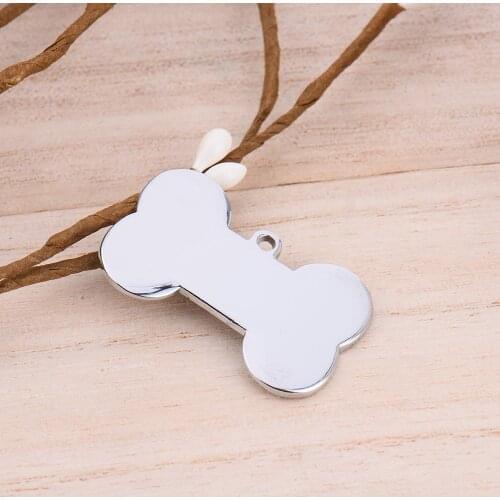 Cat Dog ID Tag Dog Collar Pet Name Pendant Bone Necklace Puppy Cat Collar Accessory Stainless Steel Pet Dog Name Tag Pet Pendant
