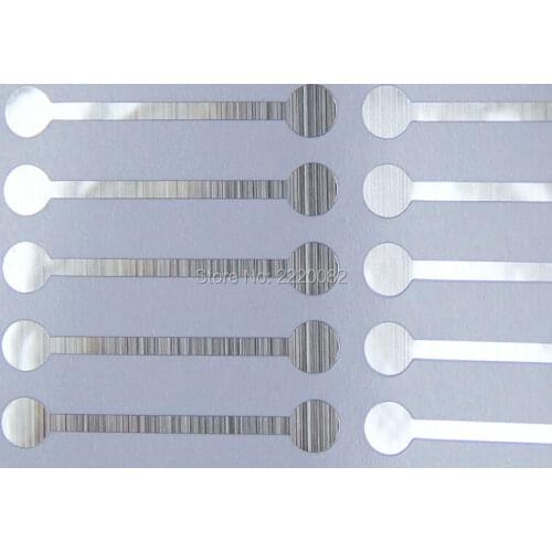 In stock small cosmetics silver seal adhesive stickers/essential oil bottle cap seal stickers/wire drawing 900 pcs a lot