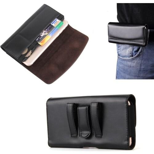 Leather Mobile Phone Belt Clip Case Pouch For Galaxy A8 (2018)/A8+ (2018)/J2 Pro (2018)/J2 (2018),Wiko Robby 2/Tommy 2 Plus/View