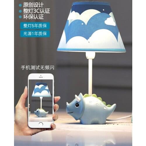 Lovely creative dinosaur desk lamp boy bedroom children room lamp modern personality LED adjustable light animal table lamp