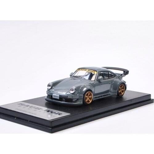 1/64 Porsche RWB930 Wide Body Modified Version Model 911 High Tail Cement Gray High-end Collection Display Toy Car Gift