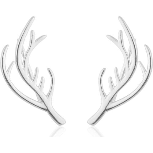 Fashion Christmas Fawn Shape Earrings Mini Cute Antler Earrings Personalized Girlsjewelry Christmas Gift