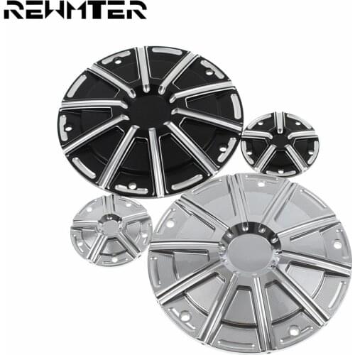 Motorcycle CNC Derby Timer Clutch Timing Cover Black/Chrome Aluminum For Harley Touring Softail Heritage Fat boy Street Glide