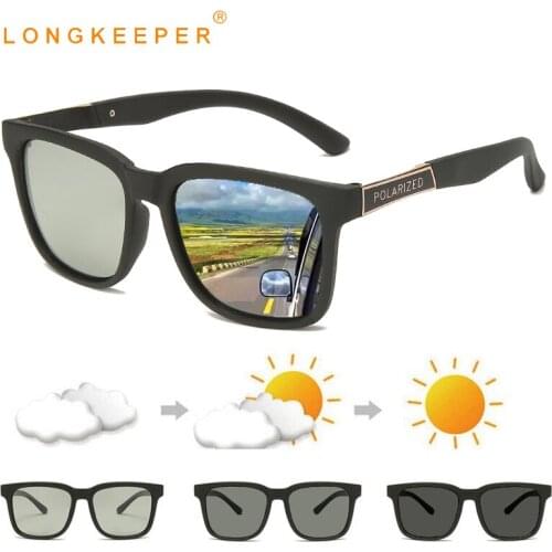 LongKeeper Photochromic Sunglasses Men Women Polarized Chameleon Glasses Male Driver Driving Sun Glasses UV400 Goggles